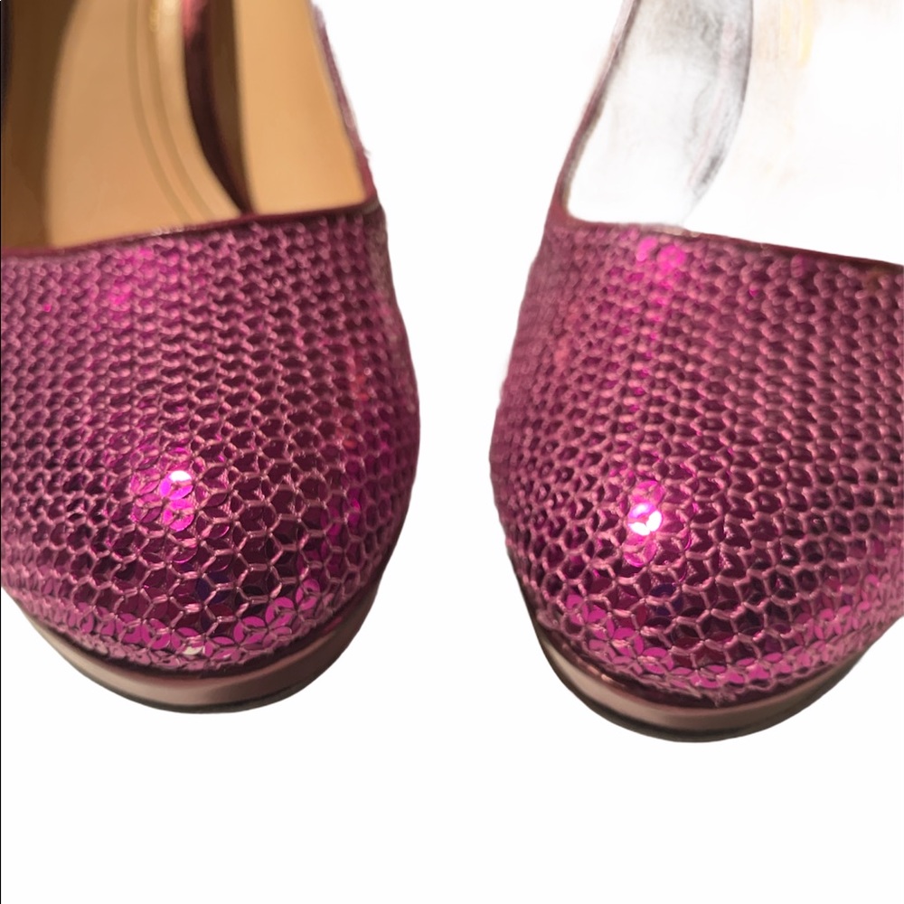 ⭐️Cole Haan Chelsea Purple Sequin Heel Pump⭐️ - Picture 9 of 14